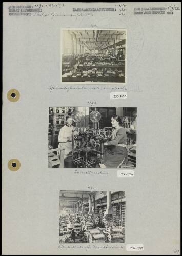 Philips&#039; Gloeilampenfabrieken te Eindhoven. Foto 1: Afdeling waar de  gloeidrade…