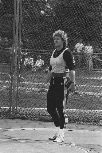 Ria Stalman (1951), Los Angeles 1984. Athletics - Women's discus throw ...